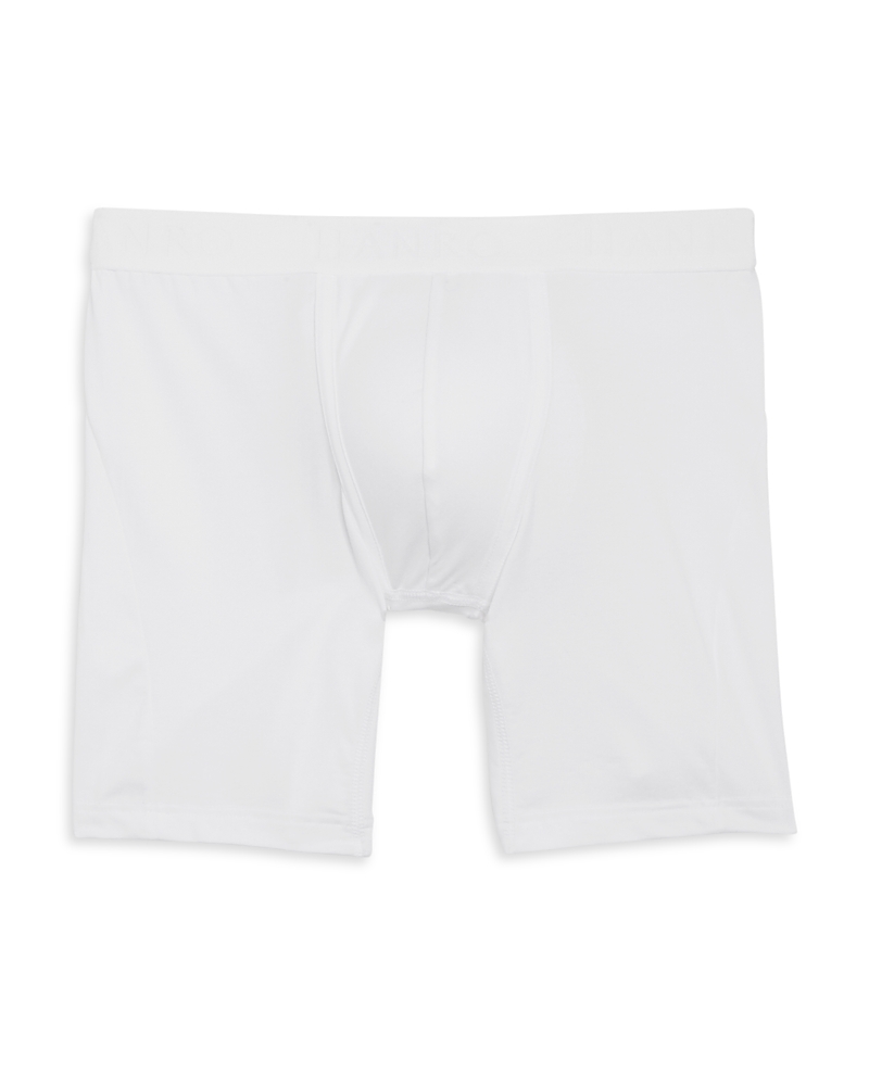 Hanro Cotton Essentials Long-leg Boxer Briefs In White
