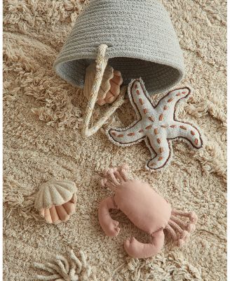 Lorena Canals Sea Wonders Washable play Island Round Area Rug, 4&#39; x 4&#39;