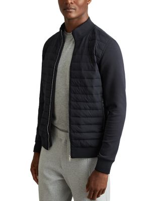 Reiss Freddie — Reiss Freddie Cotton Blend Interlock Quilted Full Zip Jacket