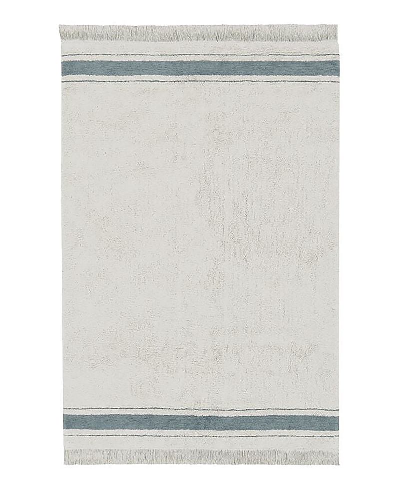 Lorena Canals Gastro Washable Cotton Blend Rug In Natural/teal