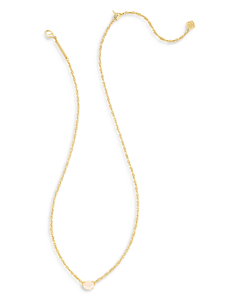 Kendra Scott Cailin Cubic Zirconia Adjustable Pendant Necklace in 14K Gold Plated, 16-19