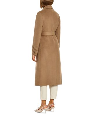 Long Notched Collar Wrap Coat