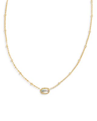 Mini Elisa Satellite Short Pendant Necklace, 15"-19"