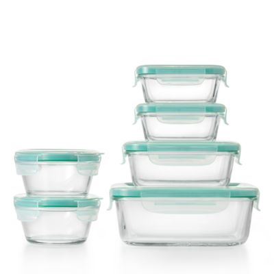 12 Piece Smart Seal Glass Food Storage Container Set