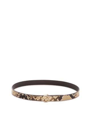 Tory Burch - Women's Miller Snake Embossed Leather Belt