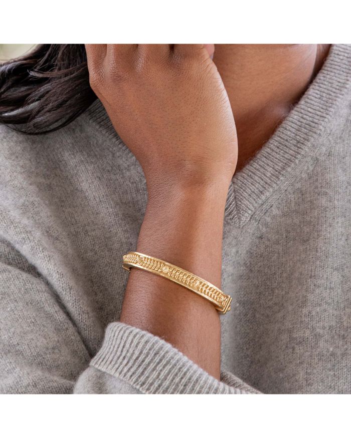 Berry Vine Hinged Bangle Bracelet