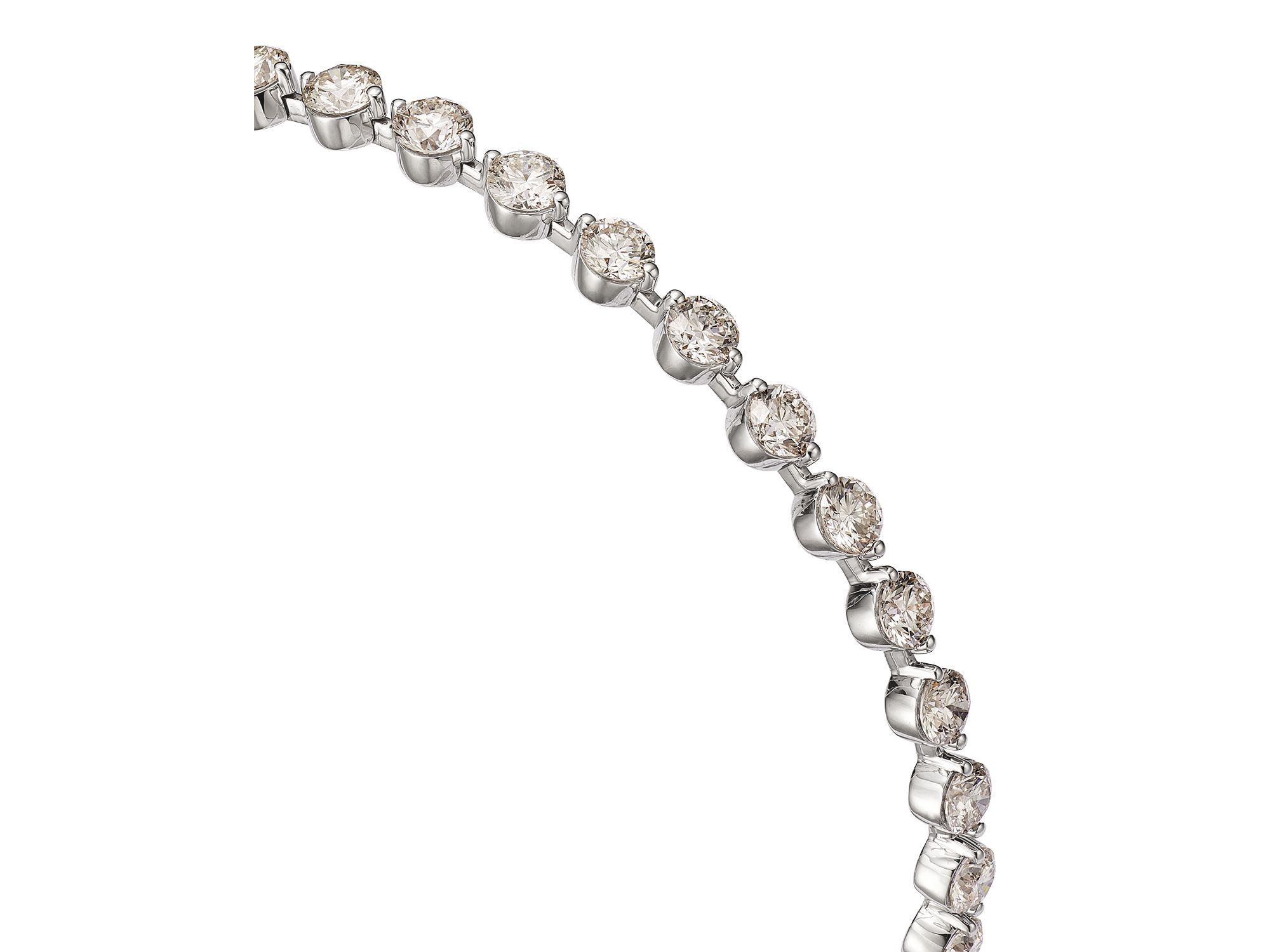 Certified Diamond Tennis Bracelet in 14K Gold, 7.0 tcw — Image 3