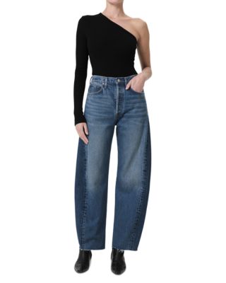 AGOLDE Luna High Rise Curved Taper Jeans in Split