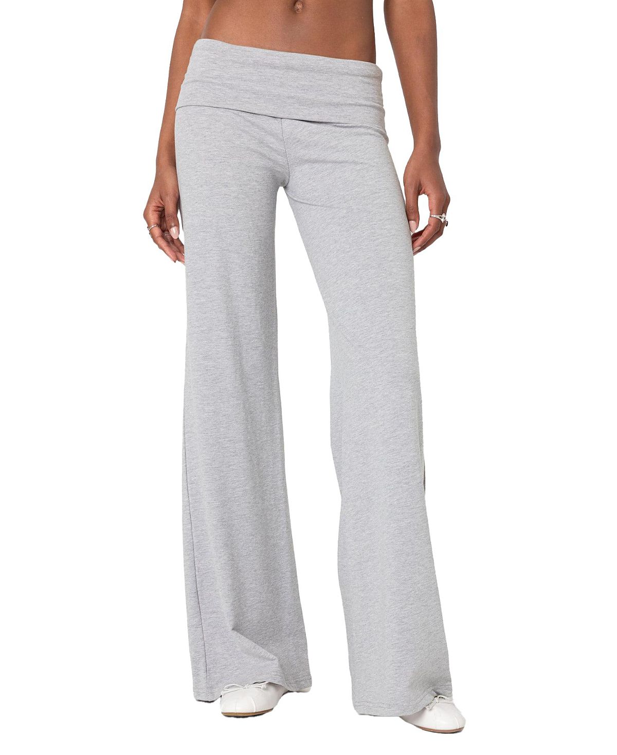 Edikted Wide Leg Fold Over Pants