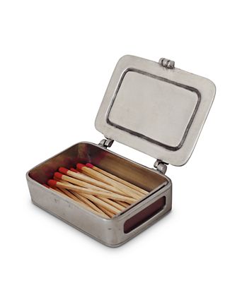 Lidded Match Box with Striker and Matches