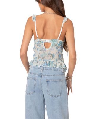 Cascade Ruffled Bra Top