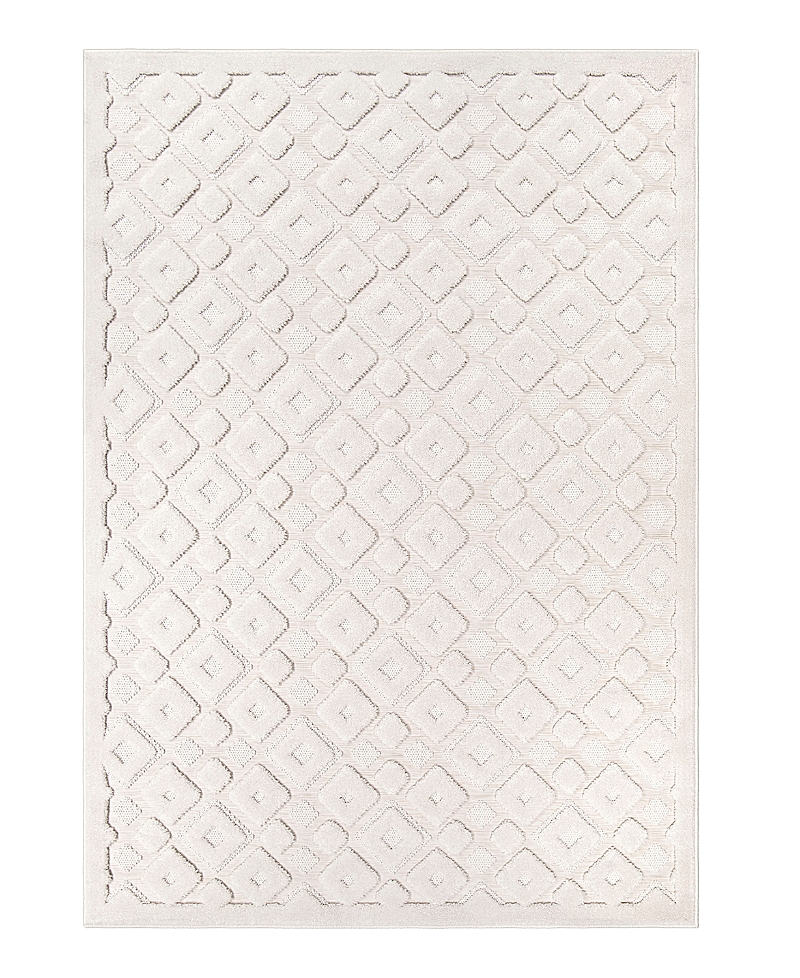 Orian Crochet Diamond Park Area Rug, 7'10 X 10'10 In Off/white