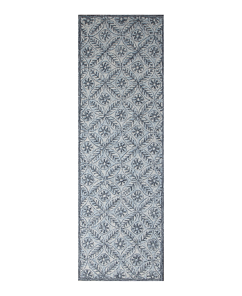 Bashian Valencia Al304 Runner Area Rug, 2'6 X 8' In Ivory/blue