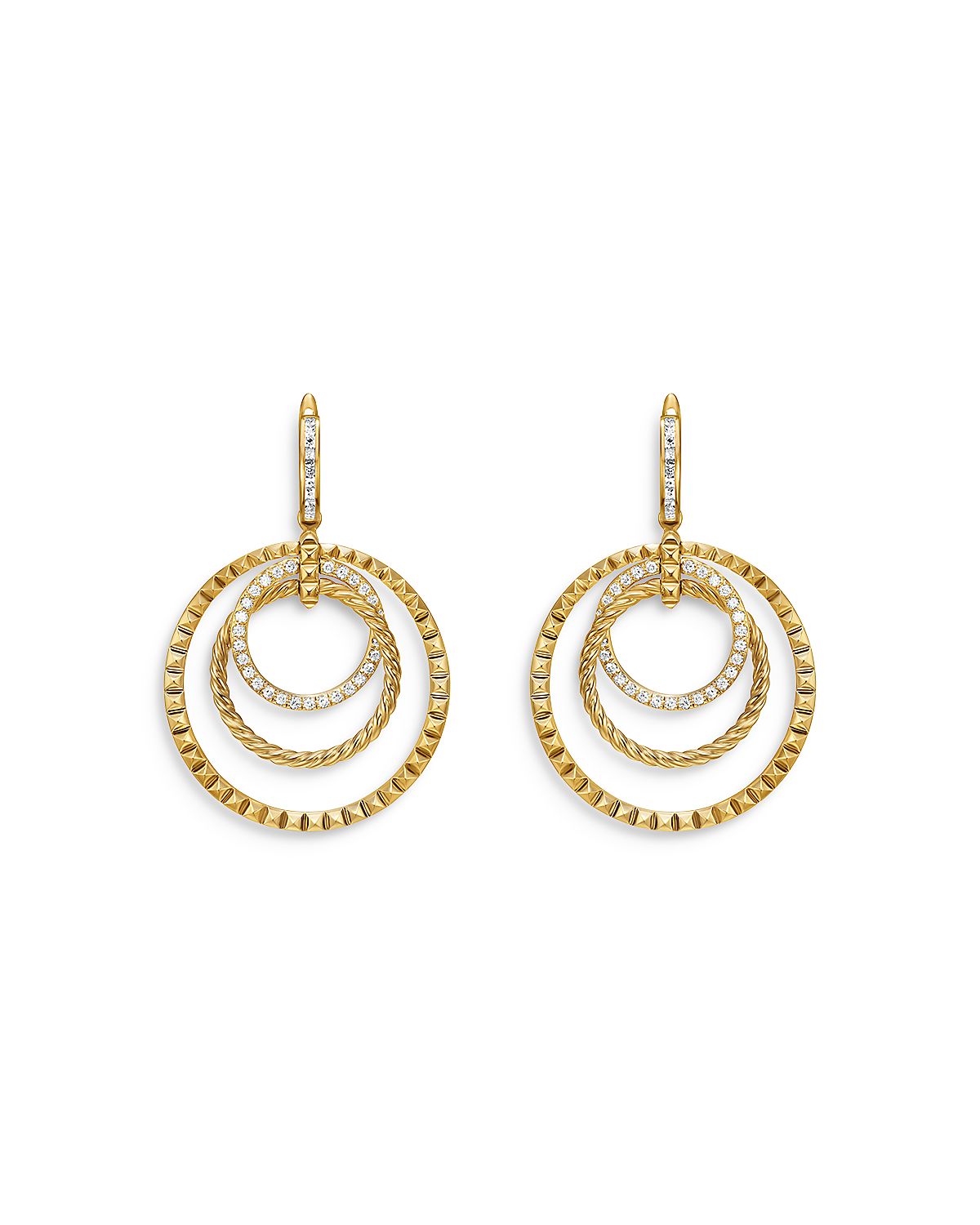 David Yurman Crossover Trio Drop Earrings
