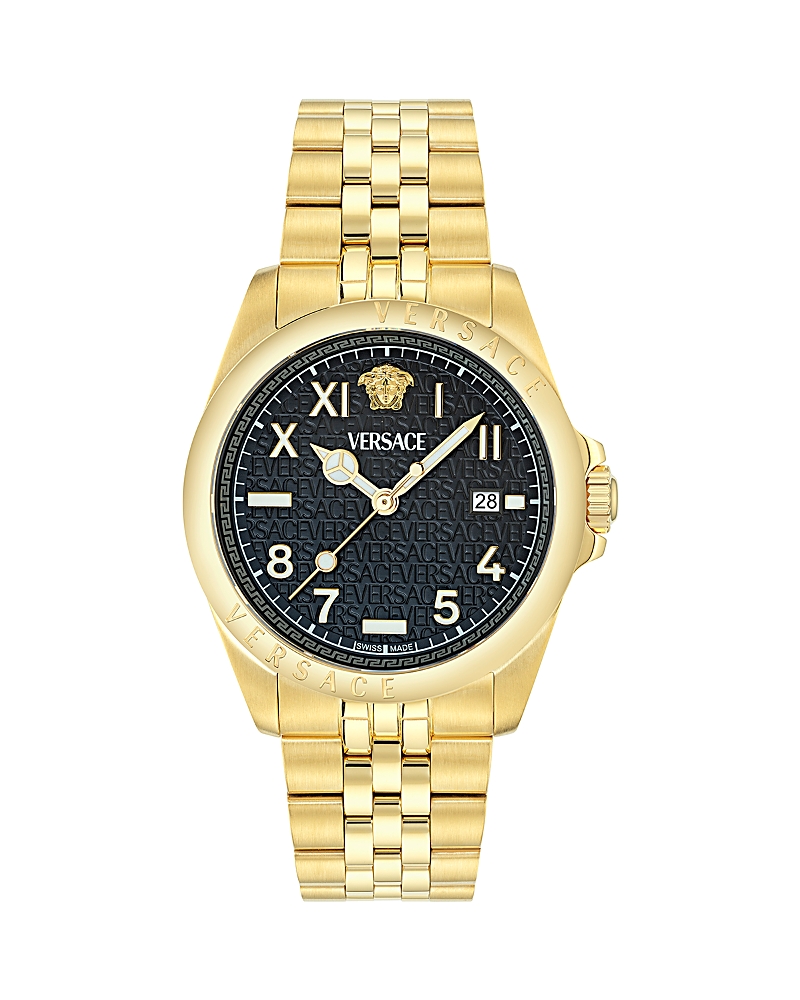 Versace Anteo Bracelet Watch In Black/gold