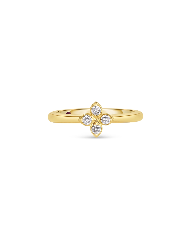 Roberto Coin 18K Yellow Gold Love in Verona Diamond Flower Ring