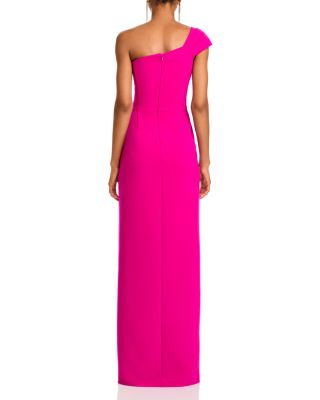 One Shoulder Side Drape Gown