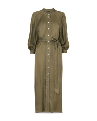 Mabel Topstitched Midi Dress