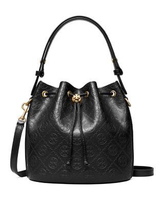 Tory Burch T Monogram Leather Bucket Bag Bloomingdale s