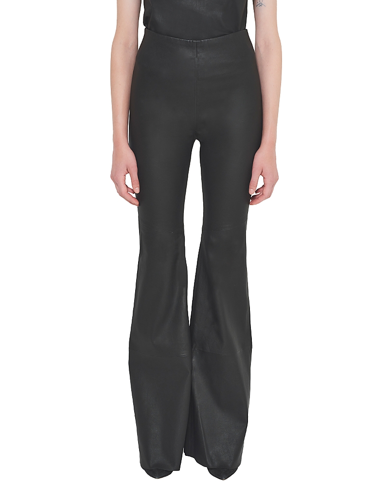 As By Df Kat Stretch Leather Bell Leggings In Black