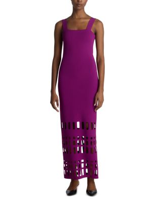 St. John Stretch Knit Cut Out Gown