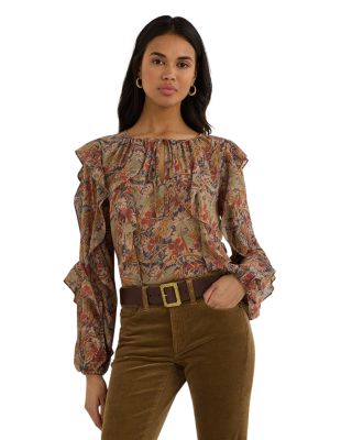 Ralph Lauren - Printed Ruffled Blouse