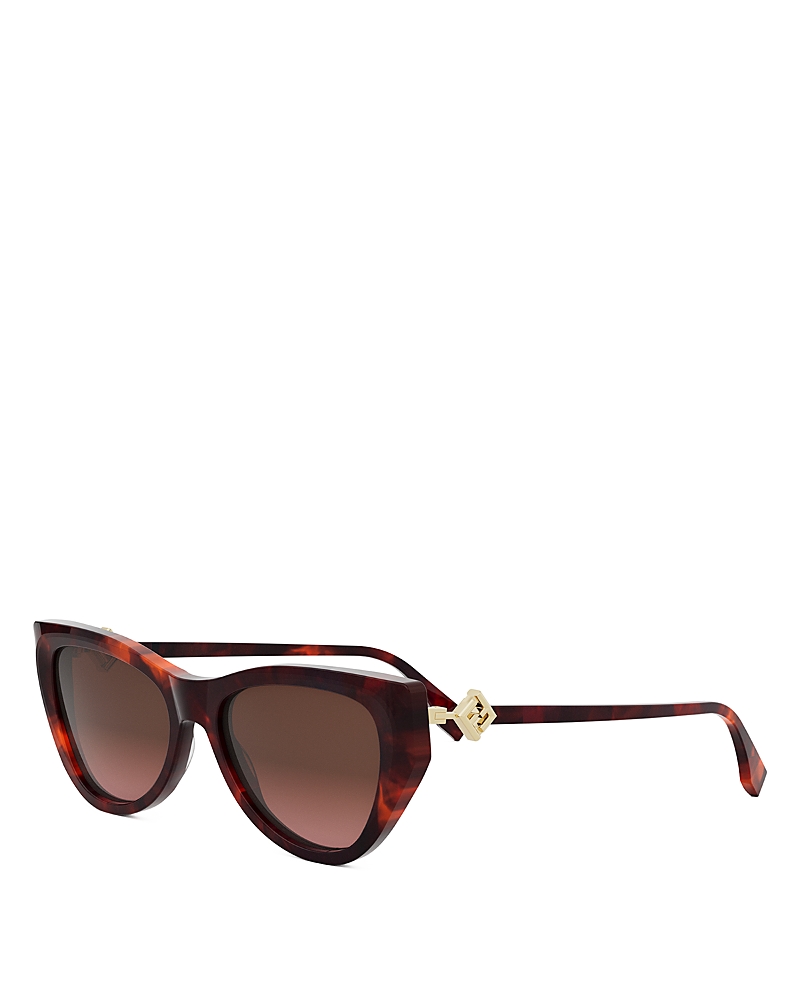 Fendi Full Frame Sunglasses In Havana/brown Gradient