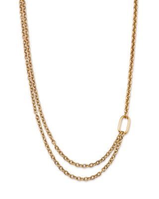 Double Row Layered Necklace in 14K Yellow Gold, 18" 