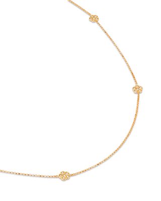 18K Yellow Gold Daisy By The Inch Diamond Flower Long Statement Necklace, 36"