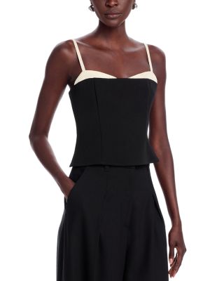 FRENCH CONNECTION Azra Twill Corset Top | Bloomingdale's