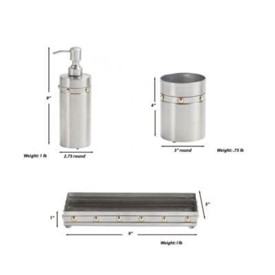 Rivets 3 Piece Bath Accessory Set