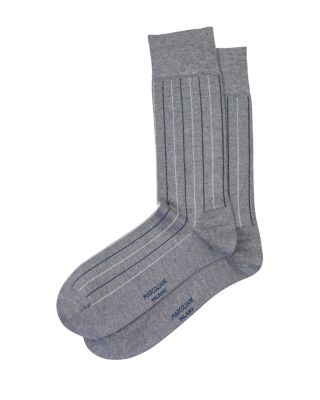 Marcoliani - Mousse of Modal Pinstripe Mid Calf Socks