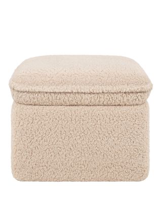 Cali Storage Ottoman in Faux Shearling