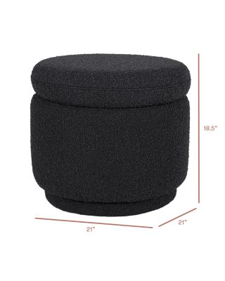 Enoki Boucl&eacute; Storage Ottoman