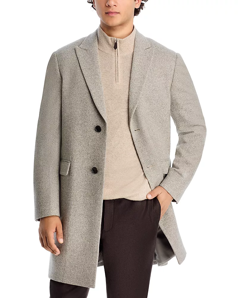 Cardinal of Canada Sutton Wool & Cashmere Herringbone Top Coat