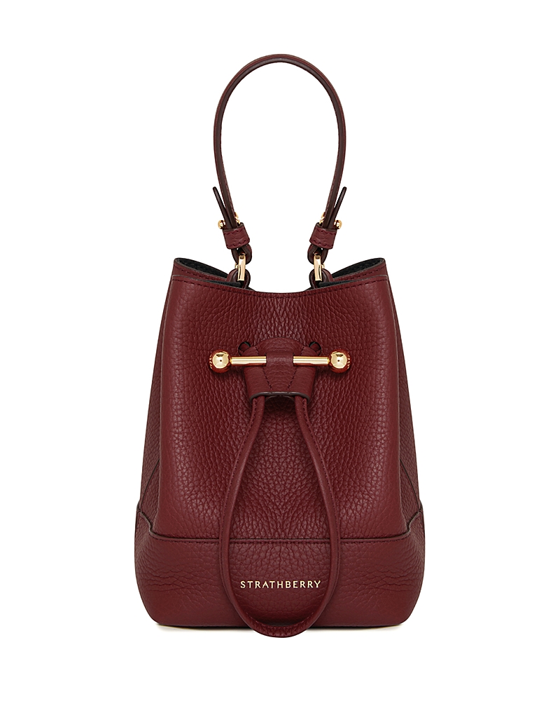 Strathberry Osette Caramel Crossbody In Oxblood