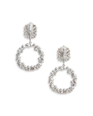 Self-Portrait - Crystal Hoop Clip On Earrings