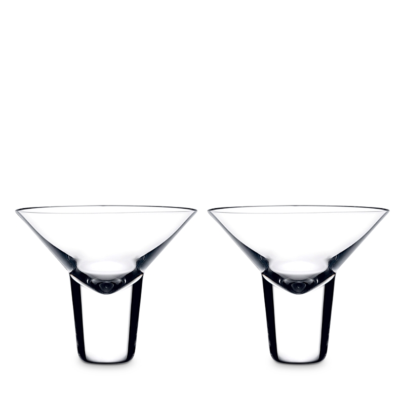 Nude Glass Gravity Martini Cocktail Glass, Set Of 2 In Clear