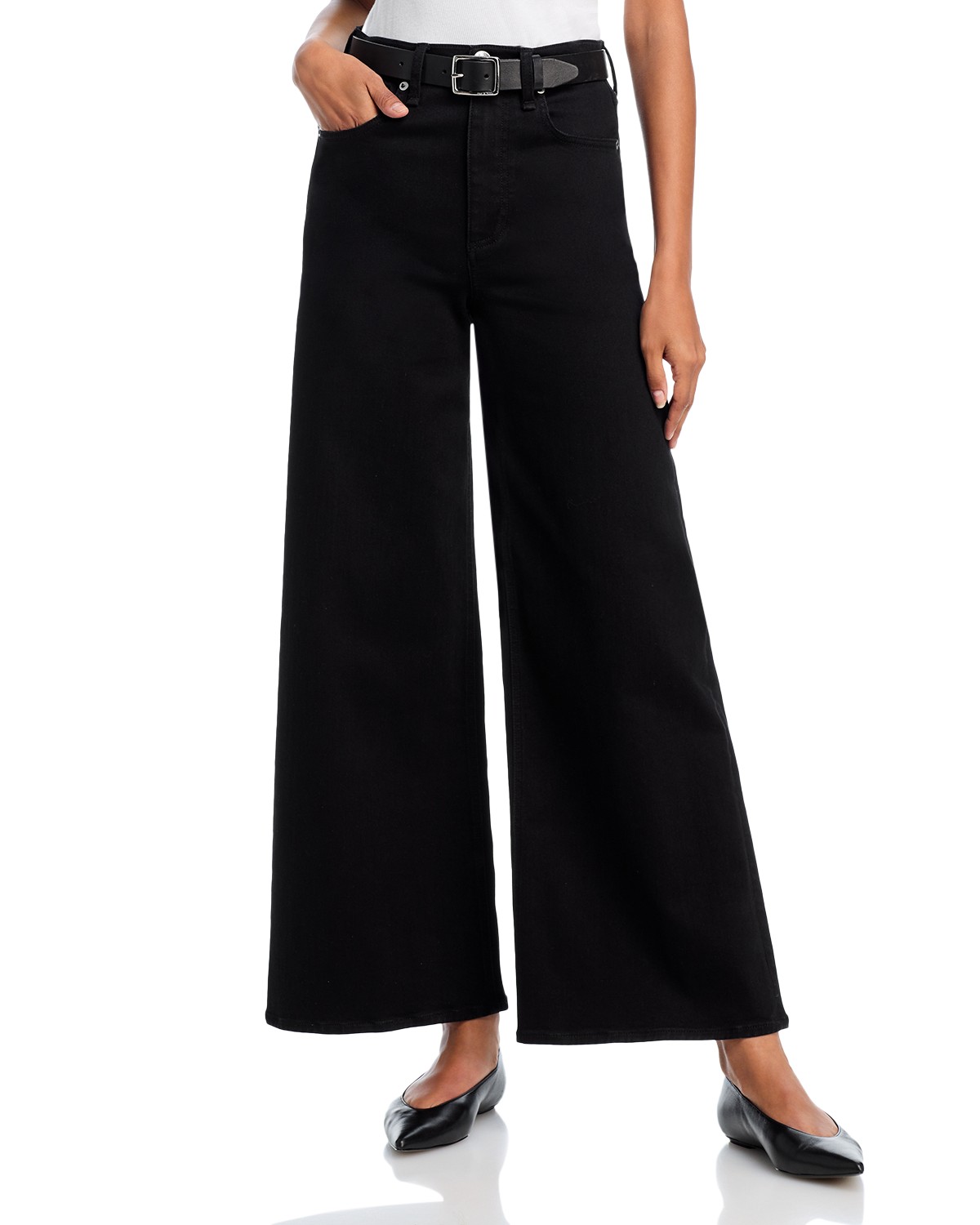 Flexi Sofie High Rise Wide Leg Jeans in Black