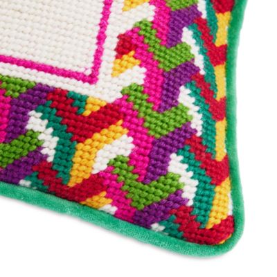 Commotions Needlepoint Decorative Pillow - Exclusive