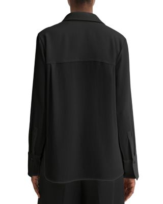 Long Sleeve Pearl Button Blouse