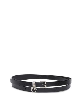 PINKO White Calf Leather Bos Taurus Regular Belt main image 0