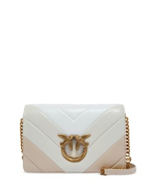 PINKO - Love Click Big Chevron Quilting Classic Leather Bag