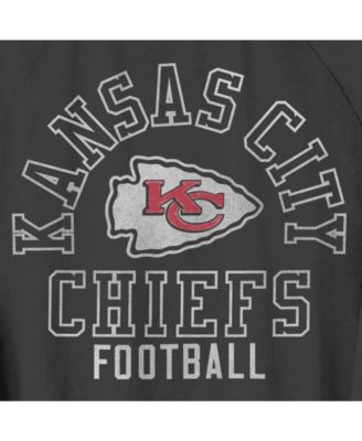 Women's NFL Kansas City Chiefs Flocked Raglan Crew Fleece Sweatshirt