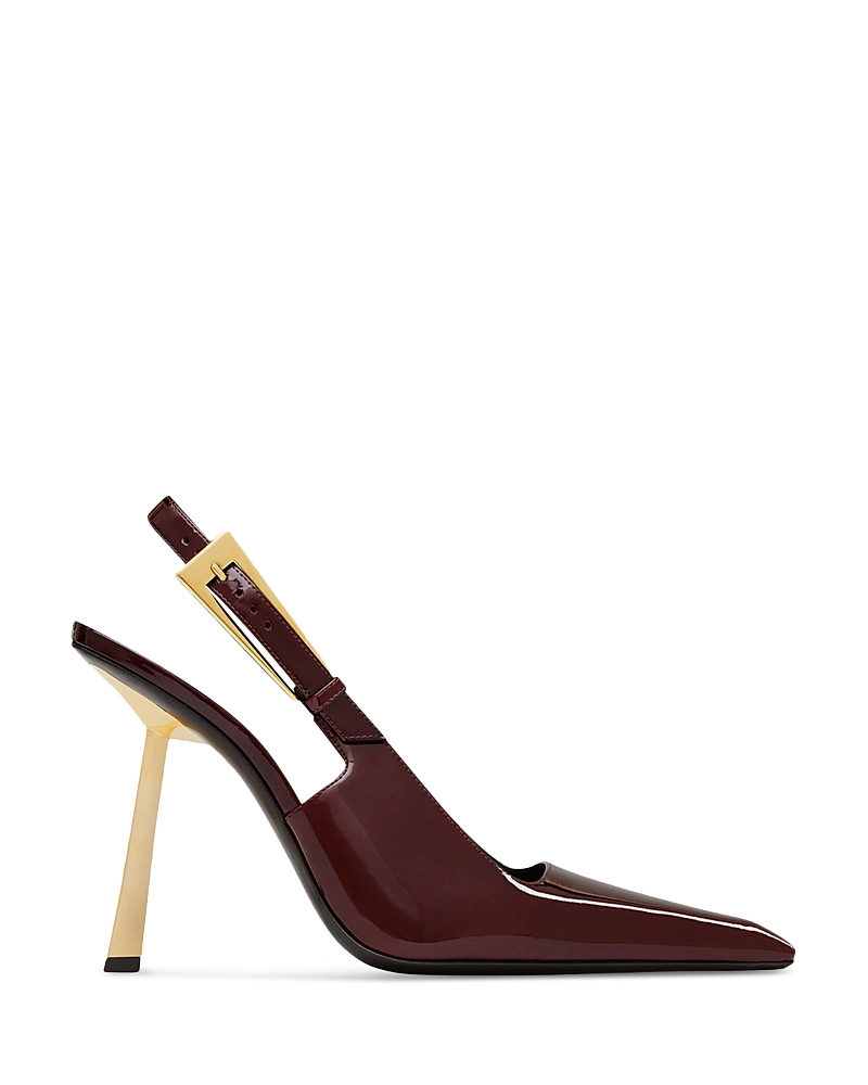 Saint Laurent Women's Lee Slingback Pumps In Patent Leather