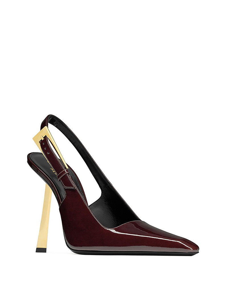 Saint Laurent Lee Slingback Pumps in Patent Leather