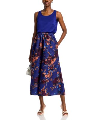 A Line Woven Maxi Skirt