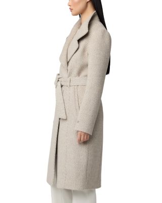 Military Notched Collar Belted Coat