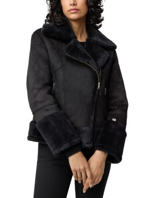 Phoebe Faux Shearling Biker Jacket