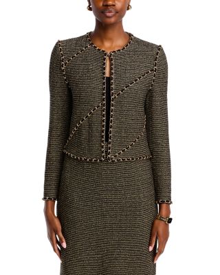 Curbed Chain Trim Jacket